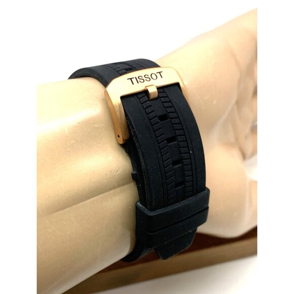 Tissot Mens Watch T-Race Chronograph Swiss Quartz Rose Gold Black T1154173705100 - Picture 11 of 15